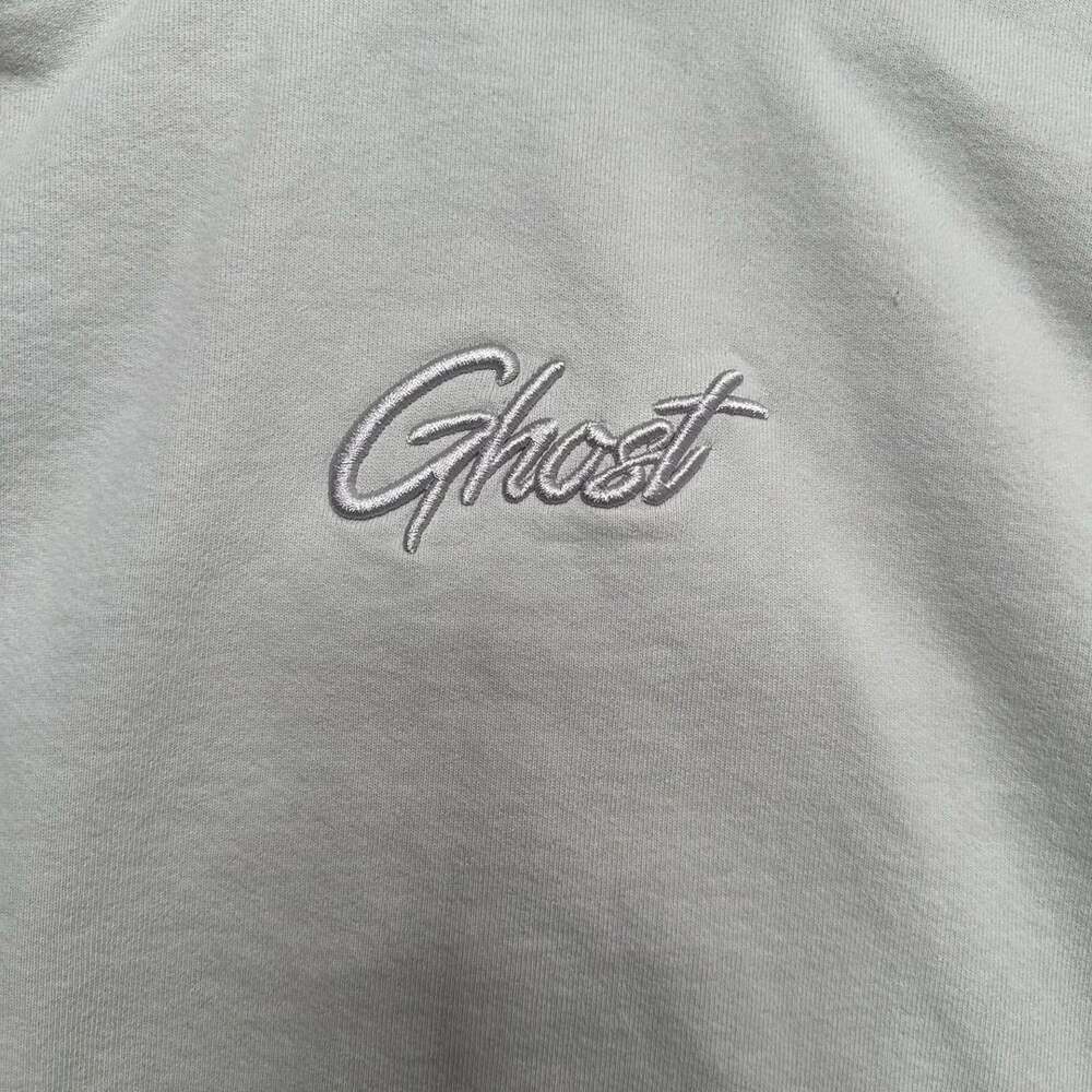 Ghost Premium Basics Hoodie Size M Gray Embroidered Logo Hoodie